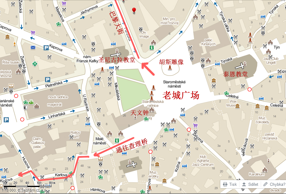 老城广场景点地图